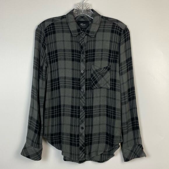 Rails Hunter Button Up Women’s Top Charcoal Jet Size XS - Picture 3 of 12